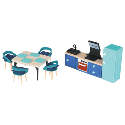 PLAYTIVE HOUSE FURNITURE KITCHEN 16 PIECES - EUROPEAN HOUSE HOLD