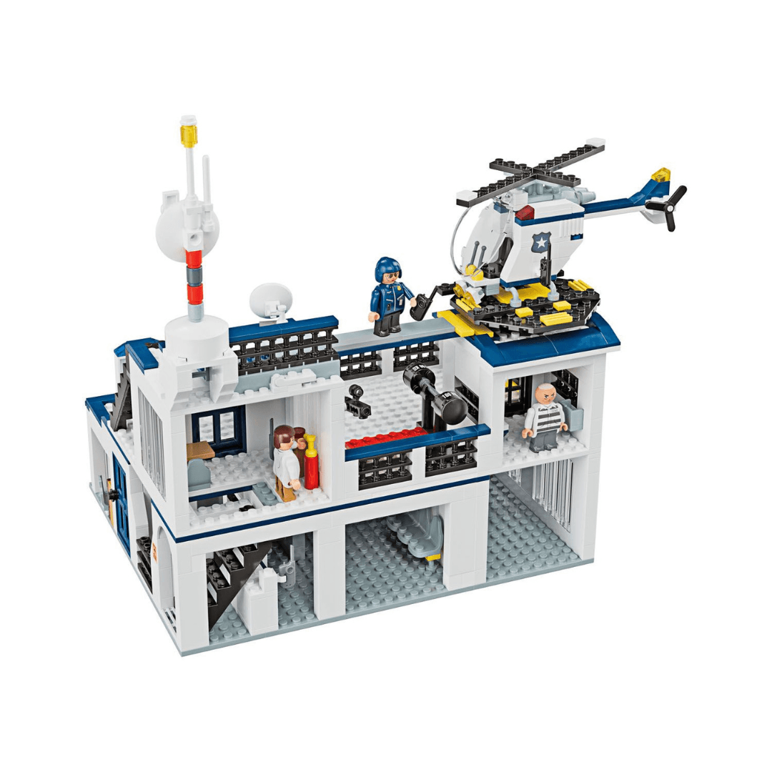 PLAYTIVE POLICE STATION BUILDING TOY CLIPPYS SET 848 PIECES - EUROPEAN HOUSE HOLD