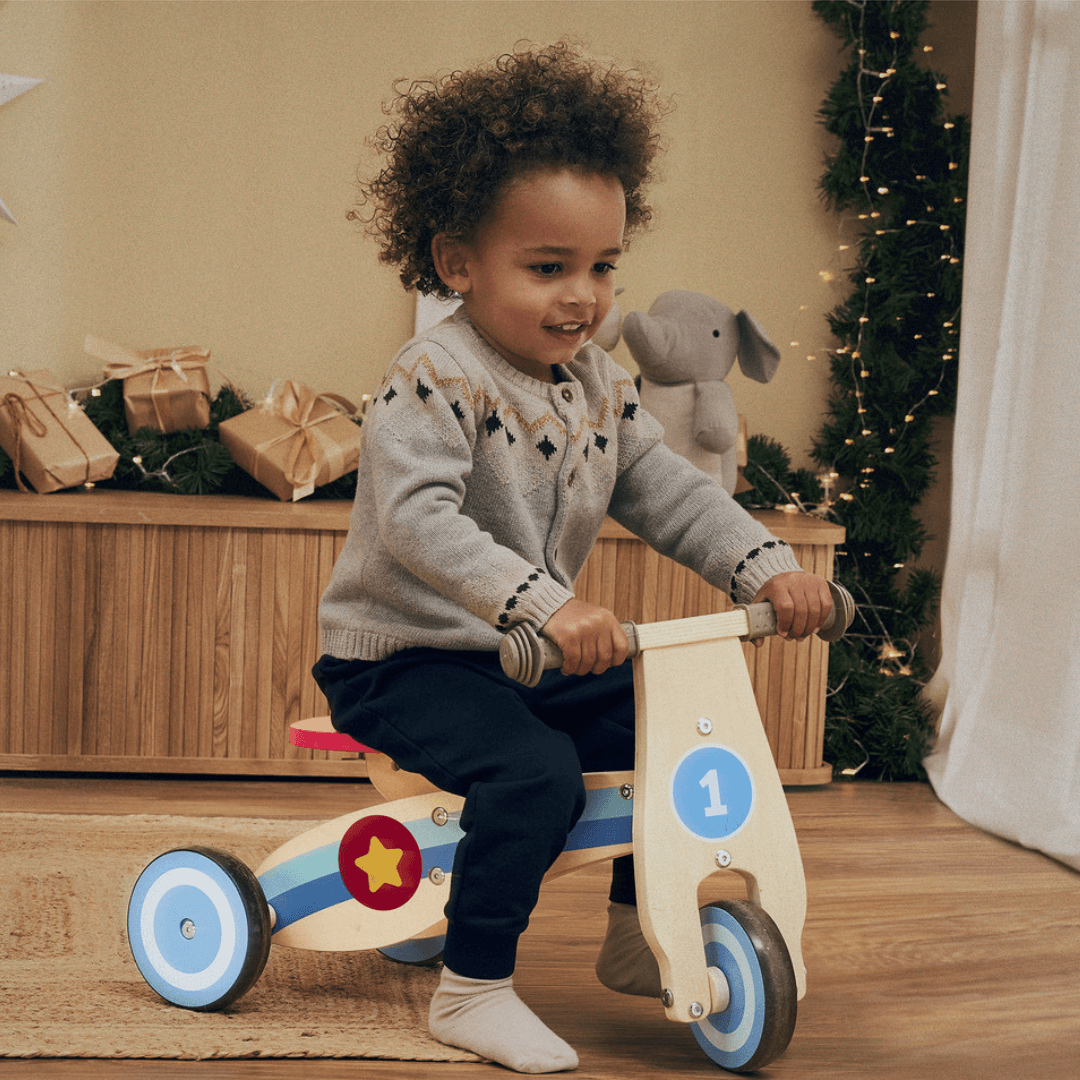 PLAYTIVE WOODEN BALANCE BIKE - EUROPEAN HOUSE HOLD