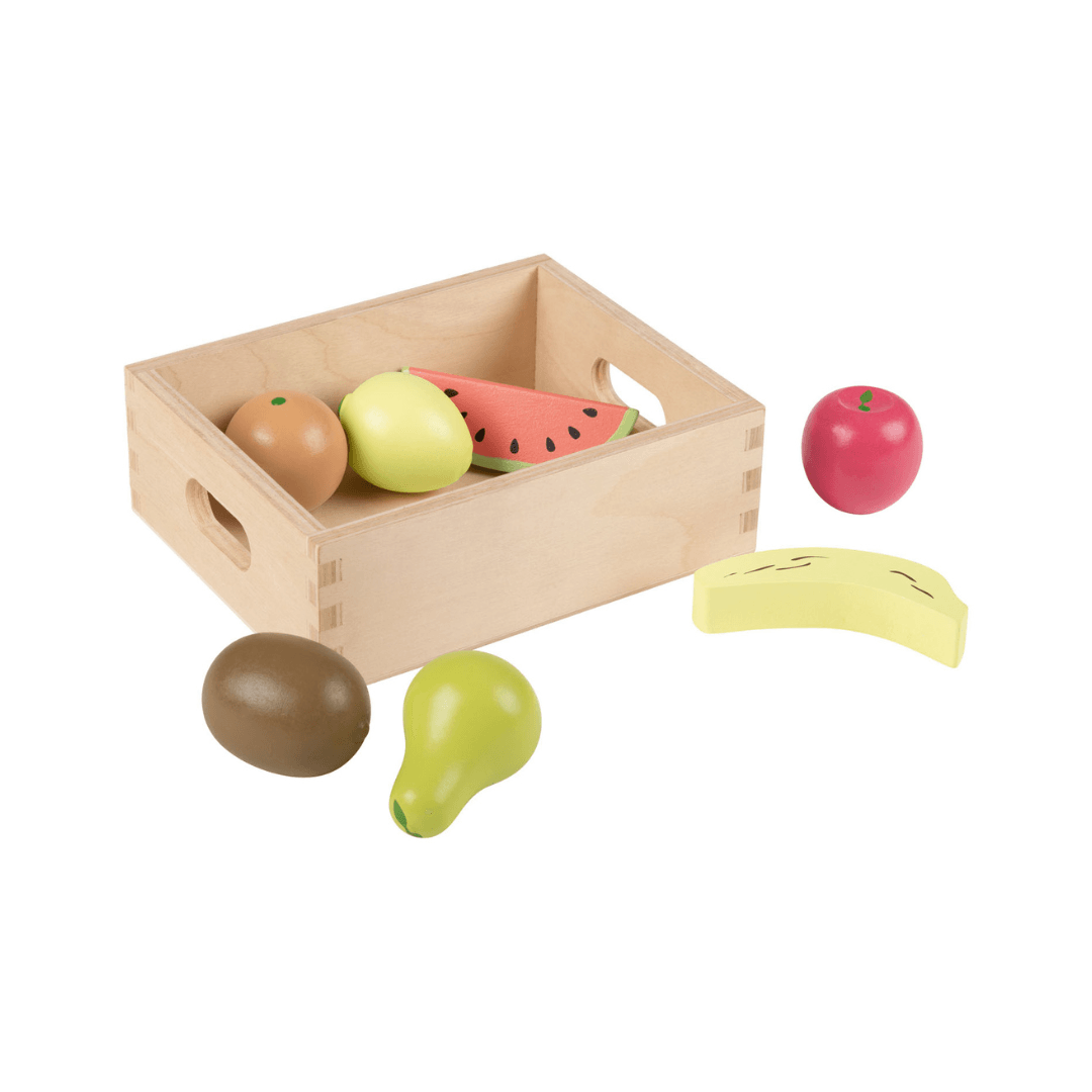 PLAYTIVE WOODEN BOX WITH FRUITS - EUROPEAN HOUSE HOLD