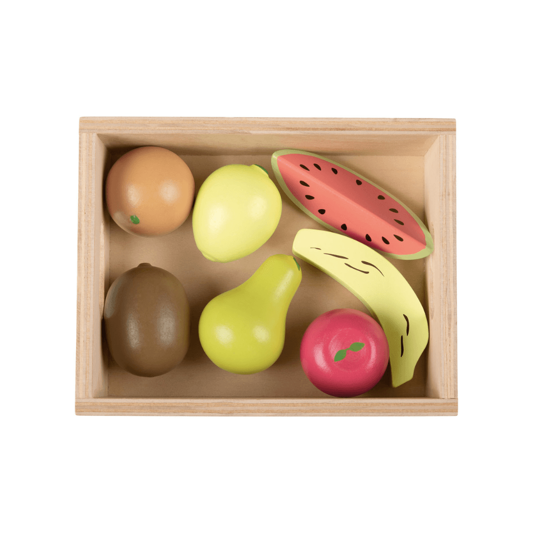 PLAYTIVE WOODEN BOX WITH FRUITS - EUROPEAN HOUSE HOLD