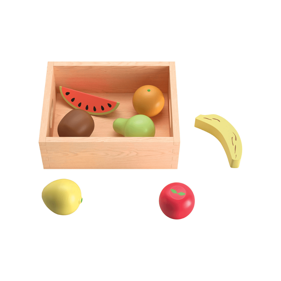 PLAYTIVE WOODEN BOX WITH FRUITS - EUROPEAN HOUSE HOLD
