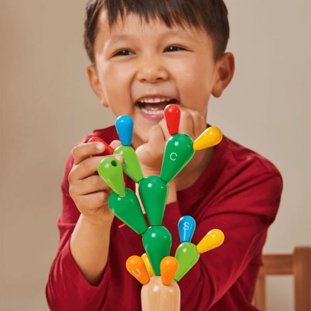 PLAYTIVE WOODEN CACTUS SHAPER 28 PIECES - EUROPEAN HOUSE HOLD