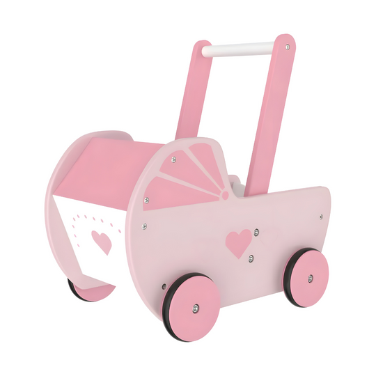 Playtive wooden doll pram with fabric cover and rubber wheels – Lebanon