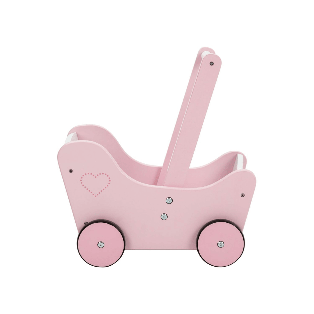 PLAYTIVE WOODEN DOLL'S PRAM - EUROPEAN HOUSE HOLD