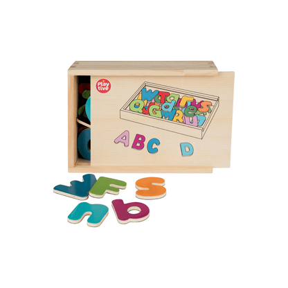 PLAYTIVE WOODEN EDUCATIONAL MAGNETIC LETTERS - EUROPEAN HOUSE HOLD