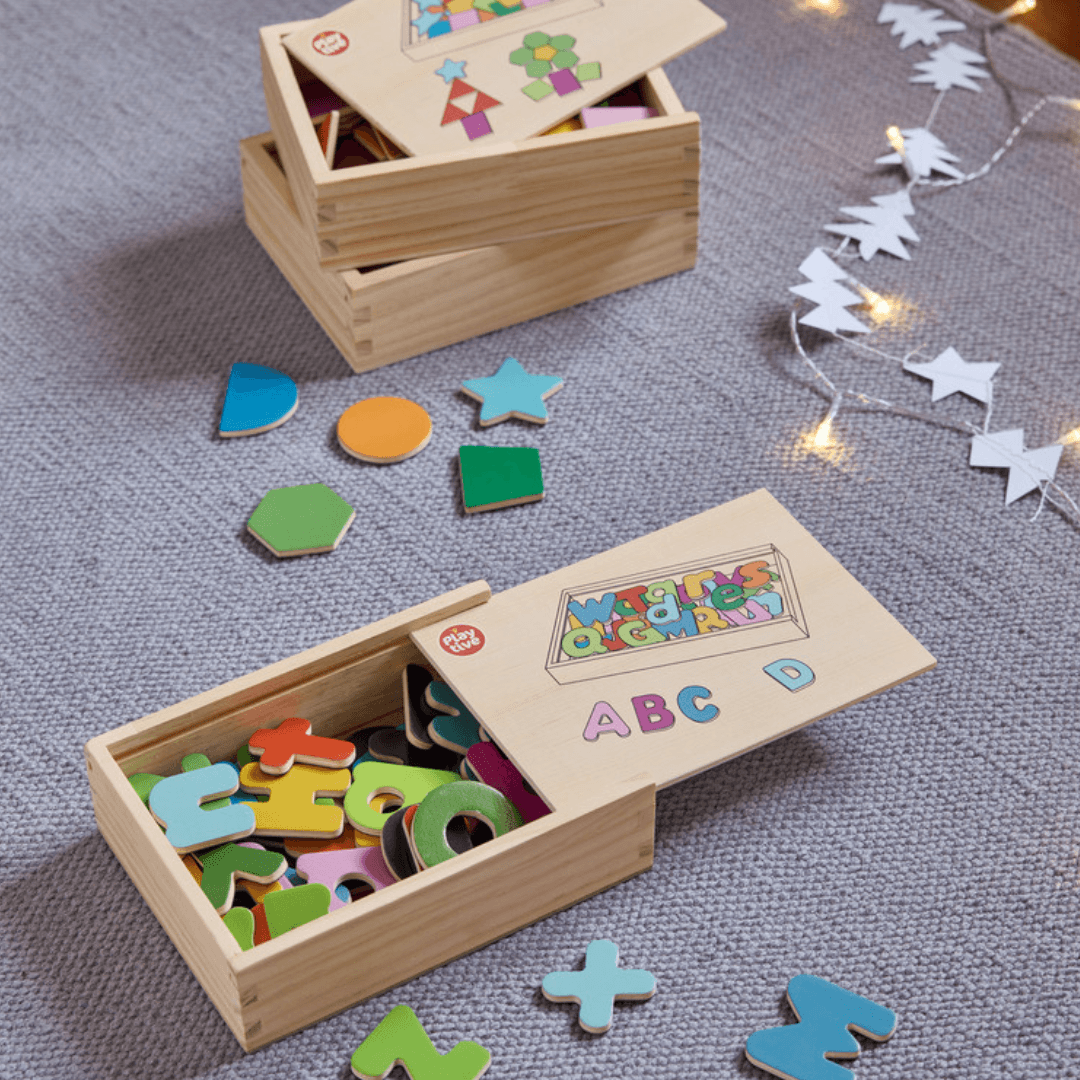 PLAYTIVE WOODEN EDUCATIONAL MAGNETIC LETTERS - EUROPEAN HOUSE HOLD