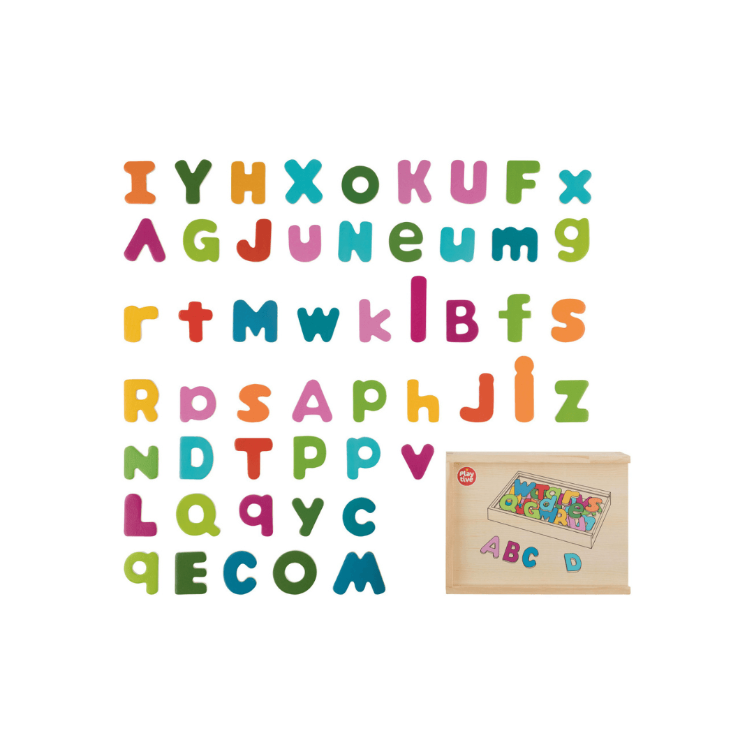 PLAYTIVE WOODEN EDUCATIONAL MAGNETIC LETTERS - EUROPEAN HOUSE HOLD