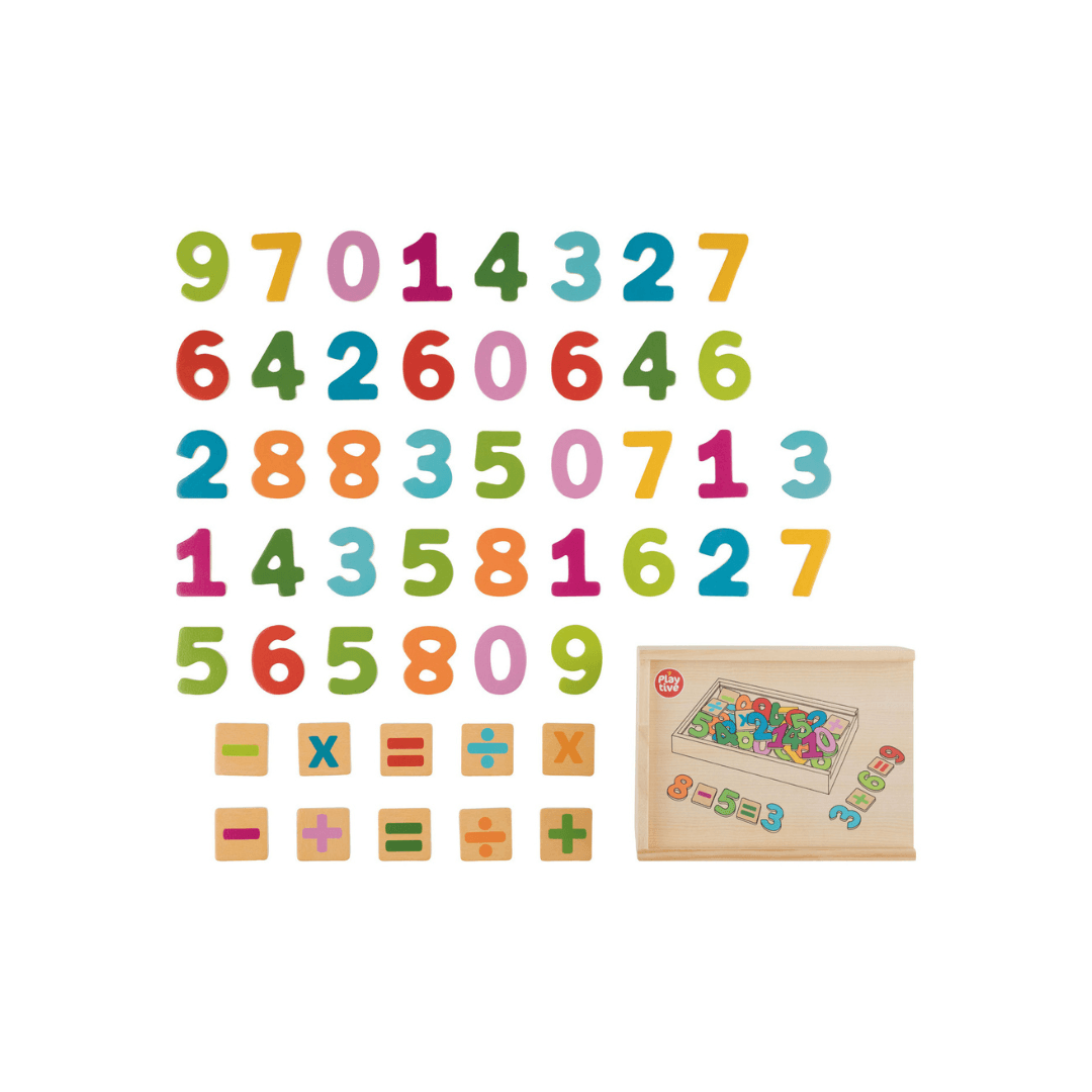 PLAYTIVE WOODEN EDUCATIONAL MAGNETIC NUMBERS - EUROPEAN HOUSE HOLD