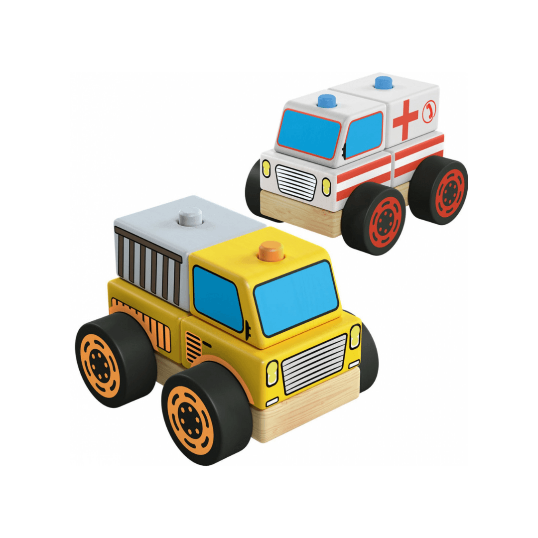 PLAYTIVE Wooden Hight Quality Wooden Vehicles - EUROPEAN HOUSE HOLD