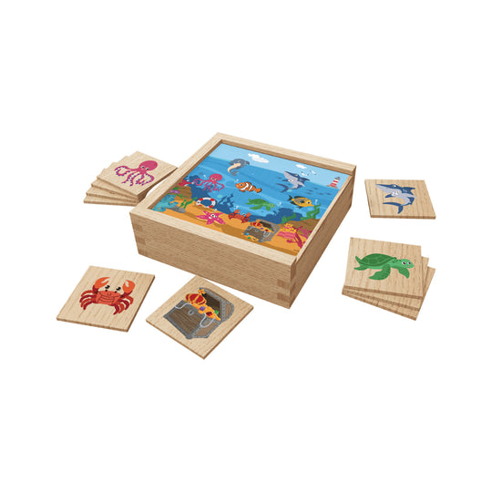 PLAYTIVE WOODEN MEMORY GAME - EUROPEAN HOUSE HOLD