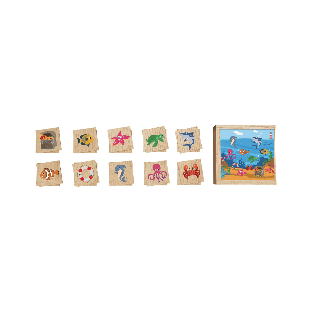 PLAYTIVE WOODEN MEMORY GAME - EUROPEAN HOUSE HOLD
