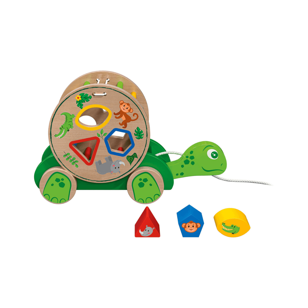 PLAYTIVE WOODEN PULL-ALONG TURTLE