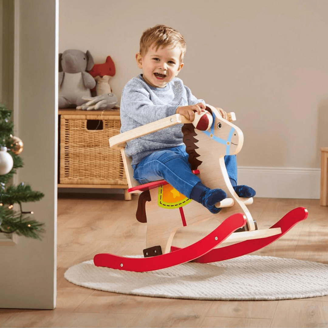 PLAYTIVE WOODEN ROCKING HORSE - EUROPEAN HOUSE HOLD