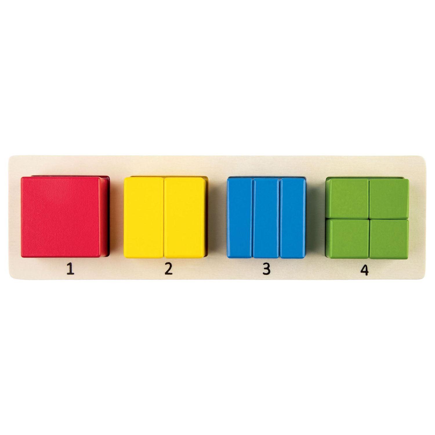 PLAYTIVE WOODEN SQUARE GEOMETRIC PUZZLE 11 PIECES SET - EUROPEAN HOUSE HOLD