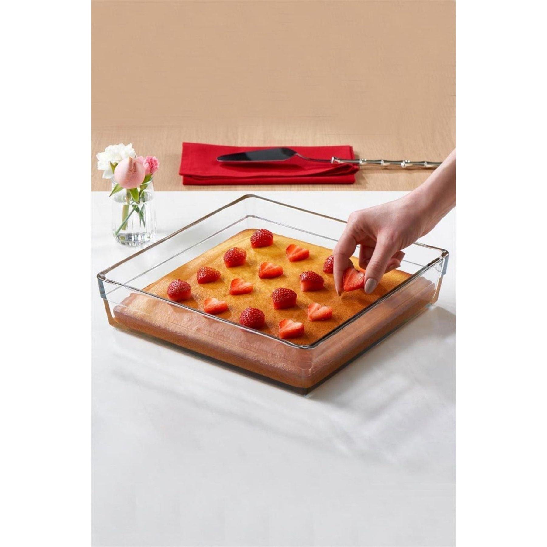 Premium Pyrex Square Tray 28.7 x 28.7 × 6.5 cm - EUROPEAN HOUSE HOLD