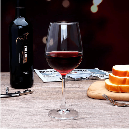 Set of 6 Ernesto red wine glasses 621ml made of crystal glass, elegant timeless design, durable, scratch-resistant and dishwasher safe.