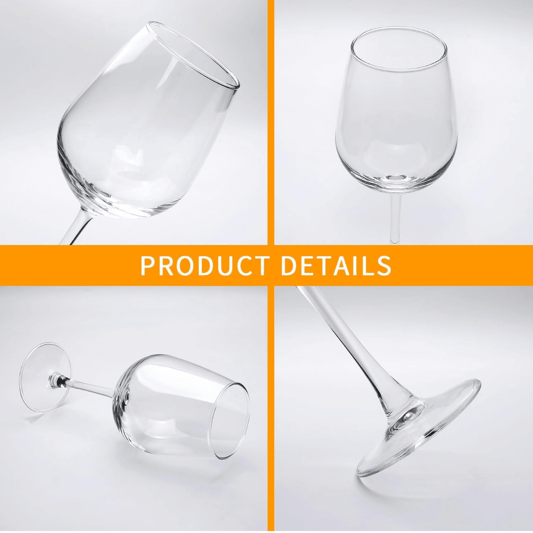 Set of 6 Ernesto red wine glasses 621ml made of crystal glass, elegant timeless design, durable, scratch-resistant and dishwasher safe.