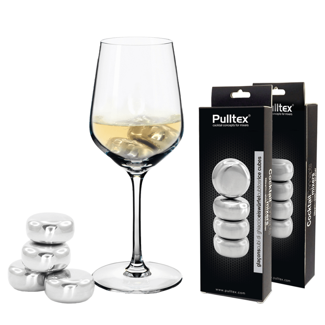 PULLTEX STAINLESS STEEL ICE CUBES SET OF 4 - EUROPEAN HOUSE HOLD