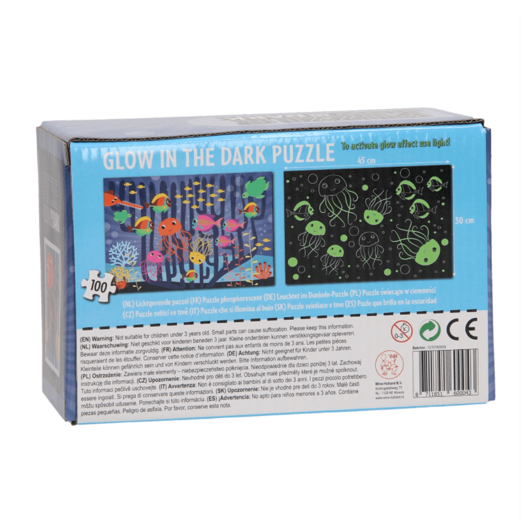 PUZZLE GLOW IN THE DARK 100 PIECES 45×30CM - EUROPEAN HOUSE HOLD