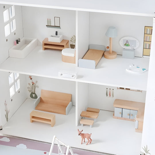 Premium Wooden Dollhouse with Full Accessories