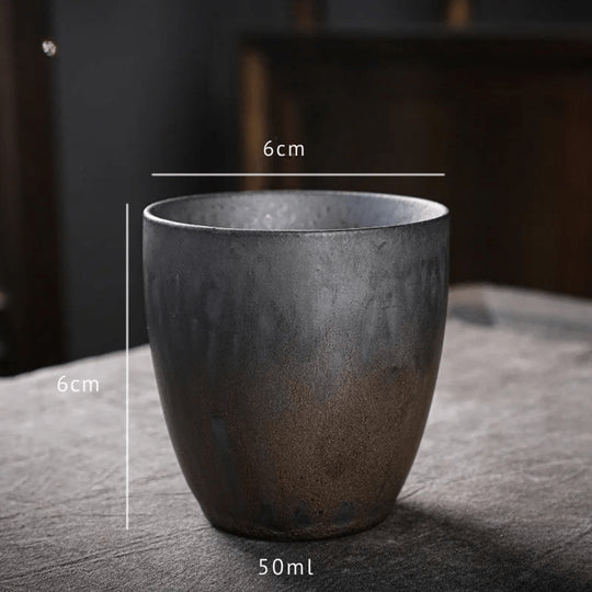 Japanese 50ml retro ceramic espresso cup with rustic glaze – Beirut Lebanon