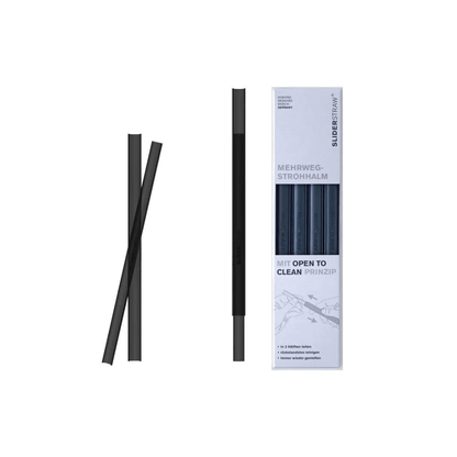 Slider Straws - Pack of 4 Reusable Plastic Straws - EUROPEAN HOUSE HOLD