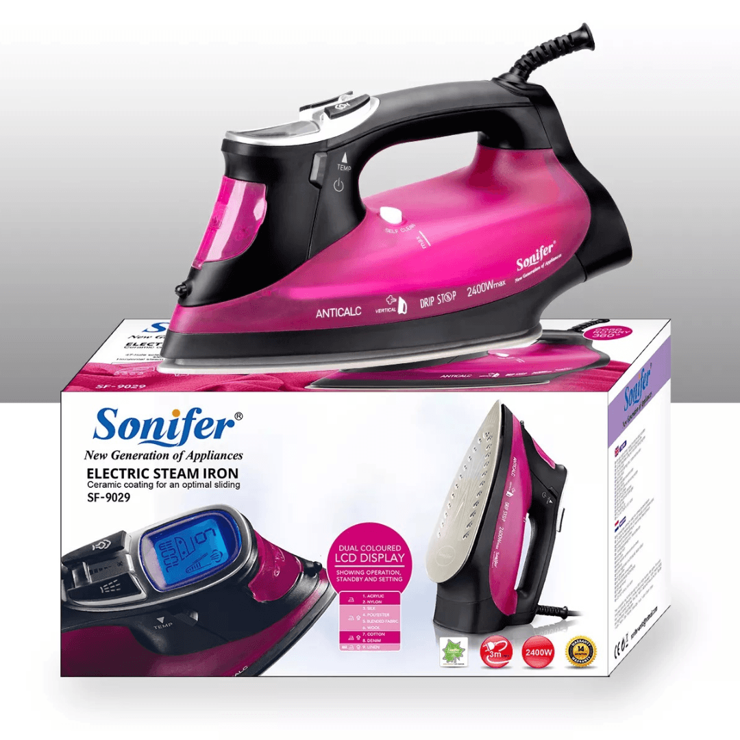 Sonifer Universal Steam Iron 2400W LCD Display - EUROPEAN HOUSE HOLD