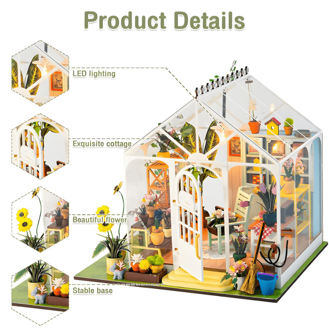 DIY mini greenhouse kit with LED and cover – 14+ gift Lebanon