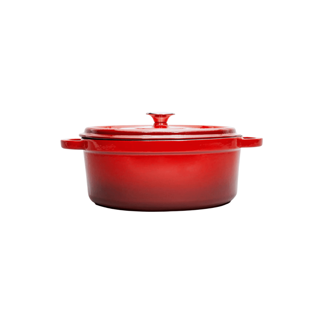 Sürel Red Cast Iron Deep Casserole 28 cm - EUROPEAN HOUSE HOLD