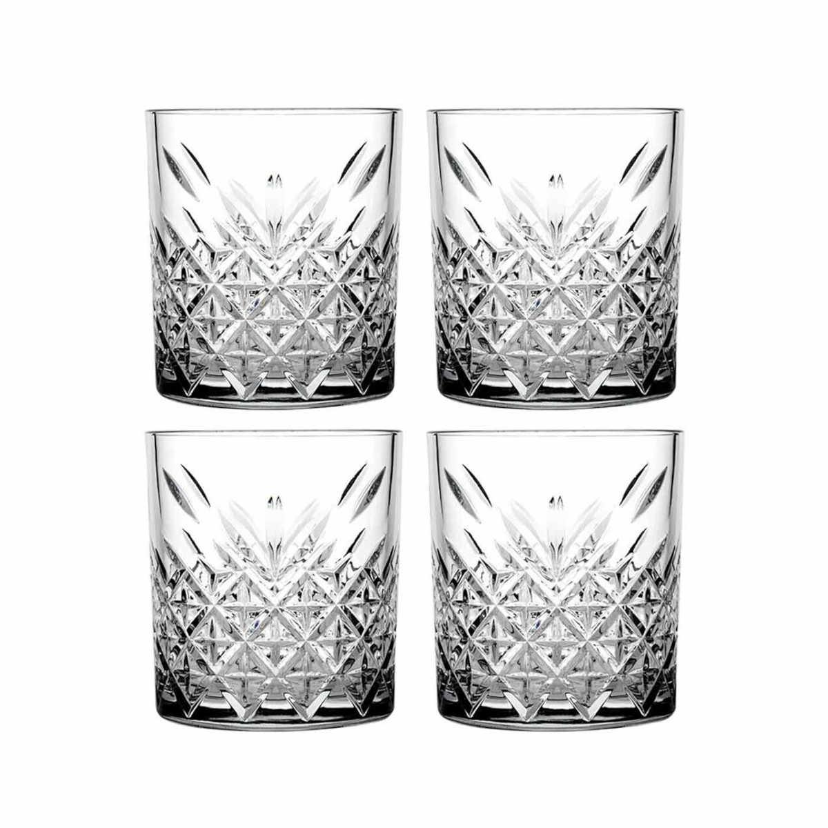 Timeless Whiskey Tumblers, Set of 4 345ML - EUROPEAN HOUSE HOLD