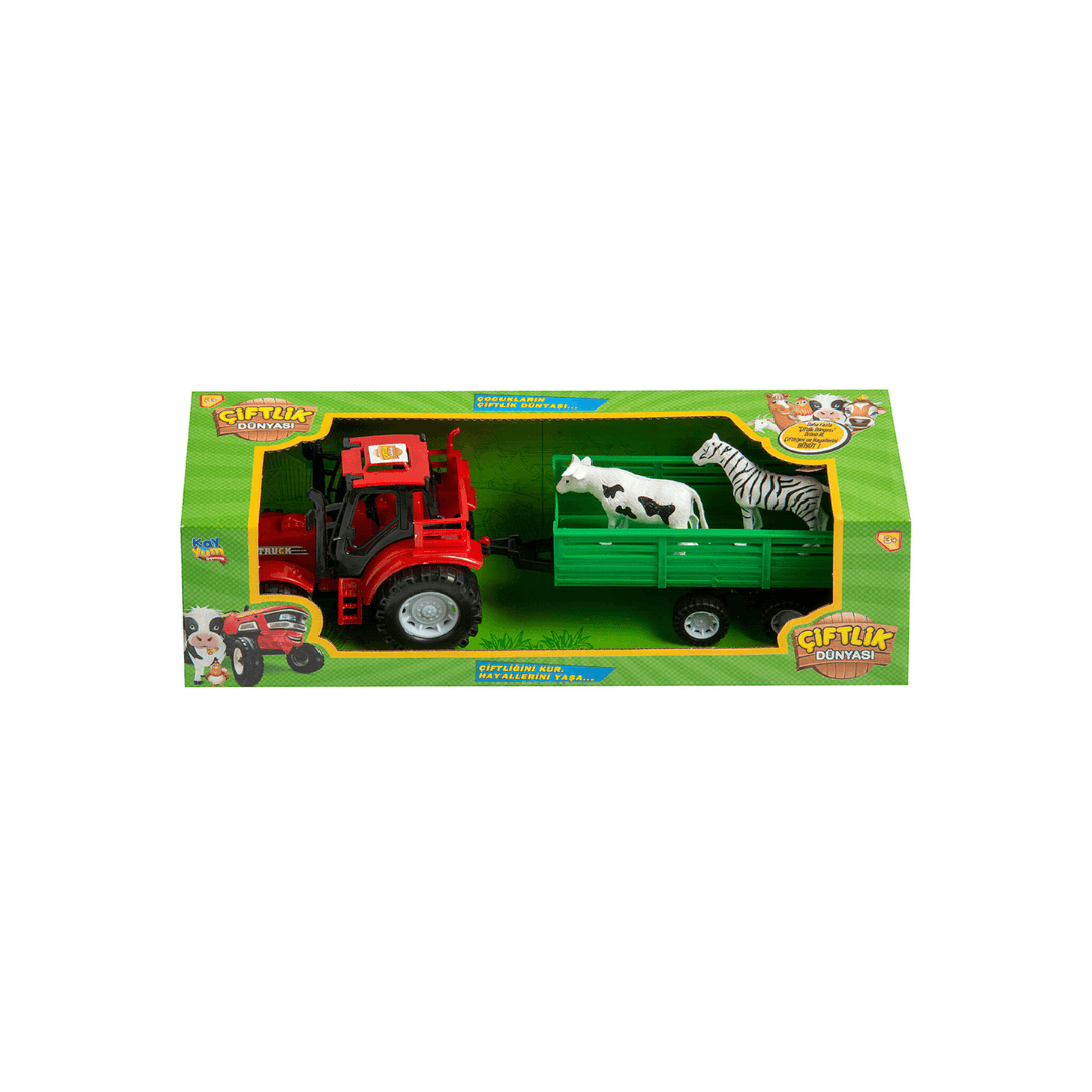 Toy farm world super tractor set - tractor with animals - EUROPEAN HOUSE HOLD