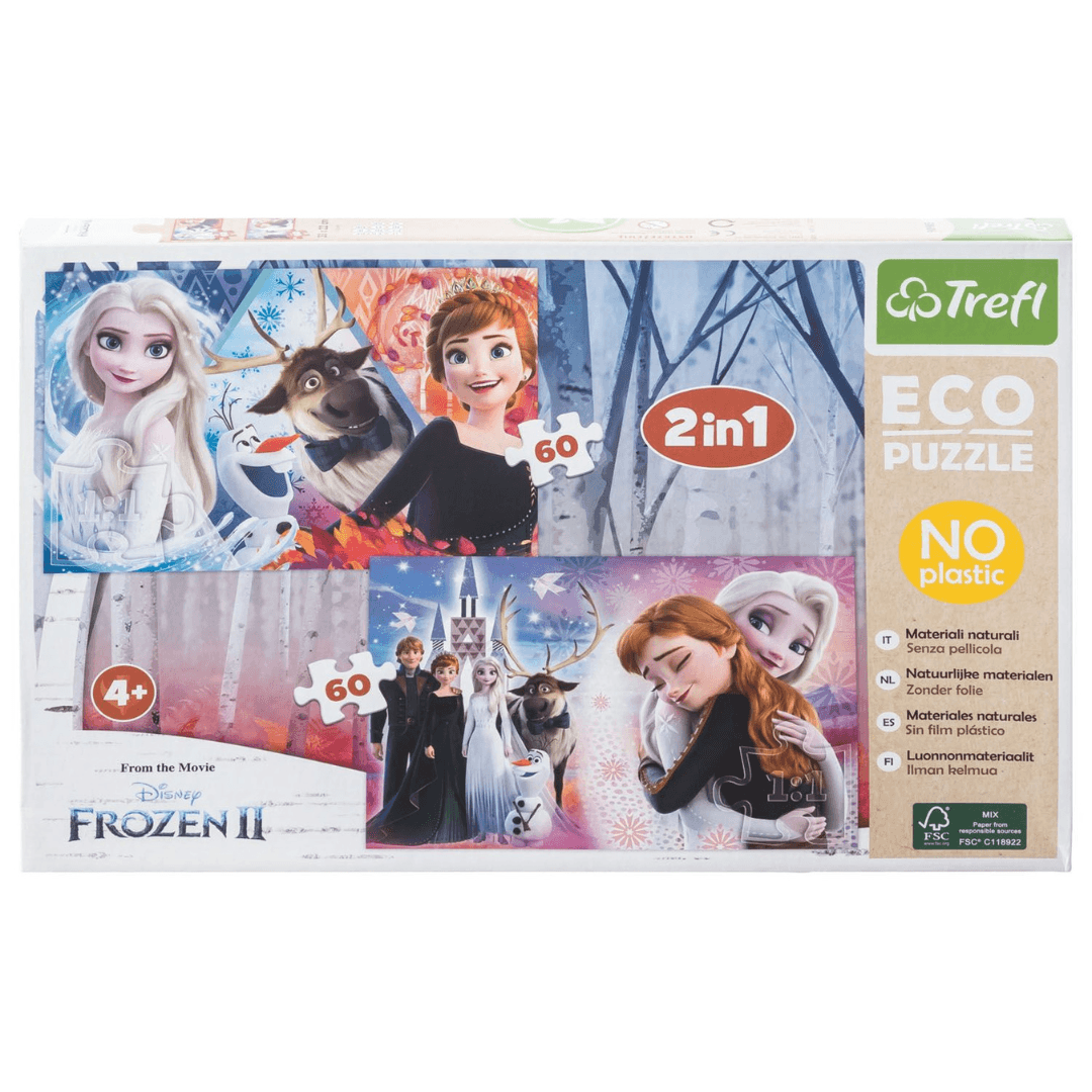 TREFL ECOLOGICAL 2-IN-1 PUZZLE FROZEN II - EUROPEAN HOUSE HOLD