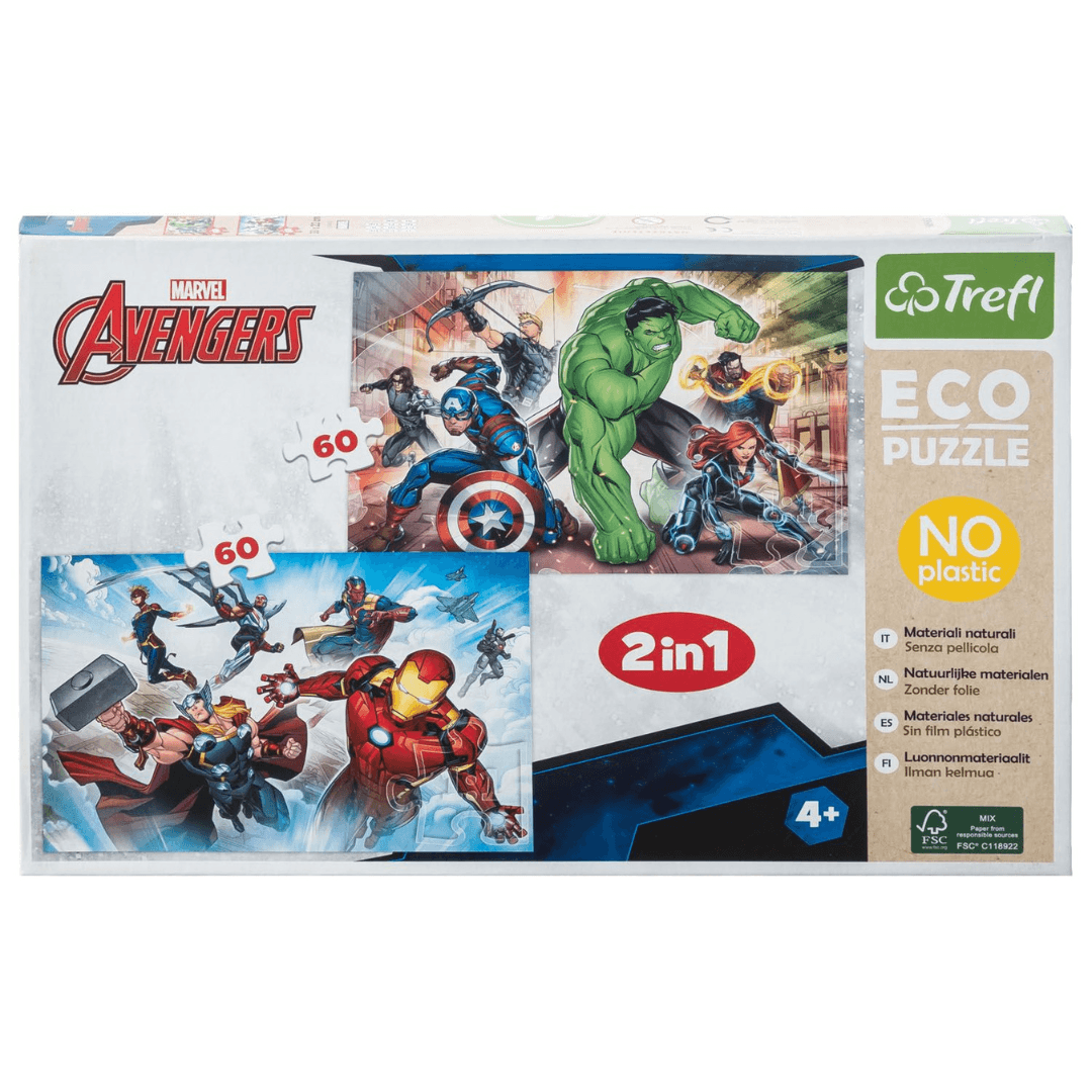 TREFL ECOLOGICAL 2-IN-1 PUZZLE MARVEL AVENGERS - EUROPEAN HOUSE HOLD