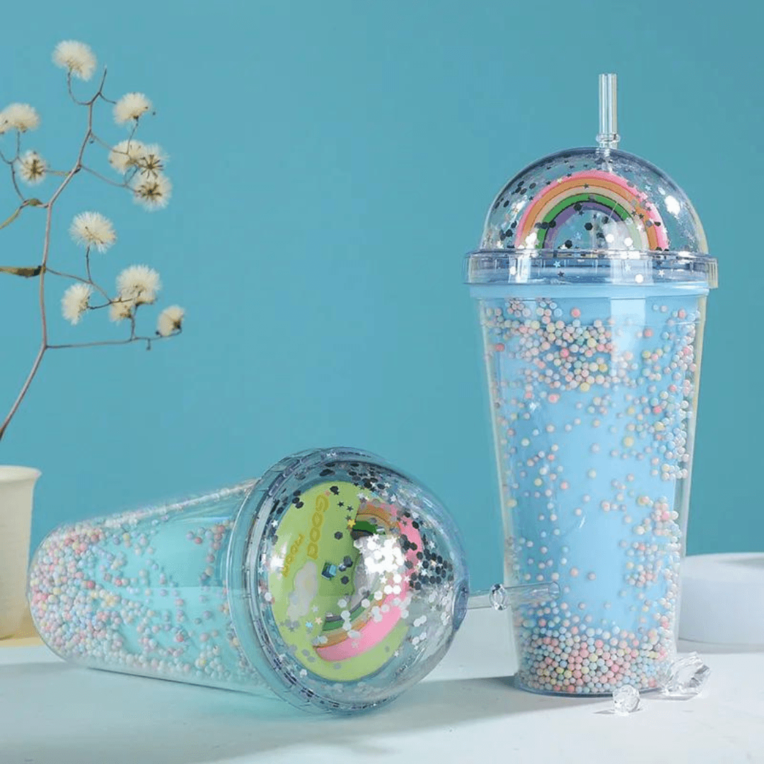 Twinkle Bubble Bliss: Eco-Friendly Kids' Straw Cup 0.5ML - EUROPEAN HOUSE HOLD