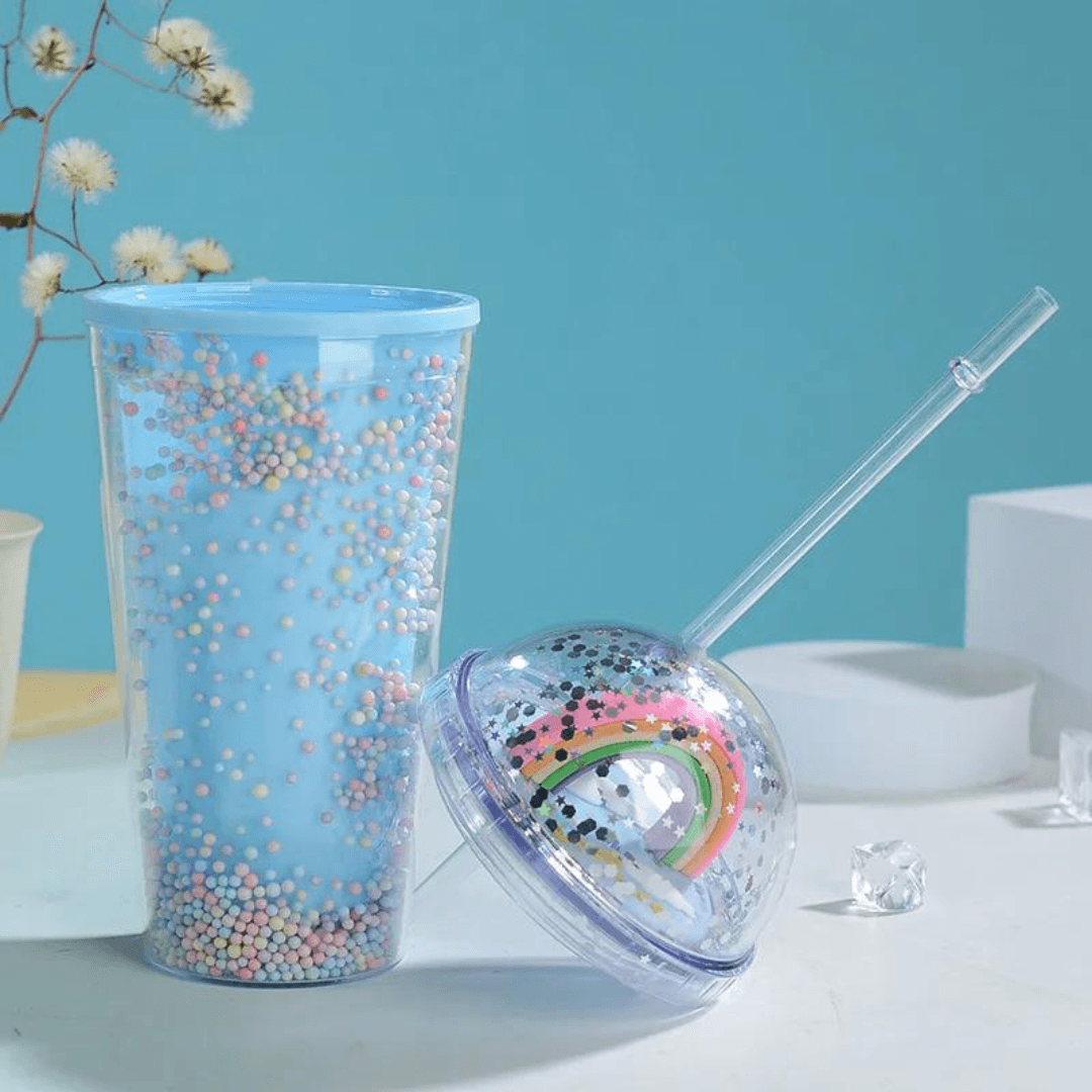 Twinkle Bubble Bliss: Eco-Friendly Kids' Straw Cup 0.5ML - EUROPEAN HOUSE HOLD