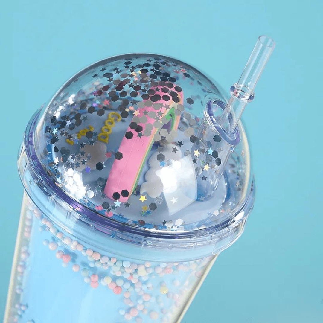 Twinkle Bubble Bliss: Eco-Friendly Kids' Straw Cup 0.5ML - EUROPEAN HOUSE HOLD