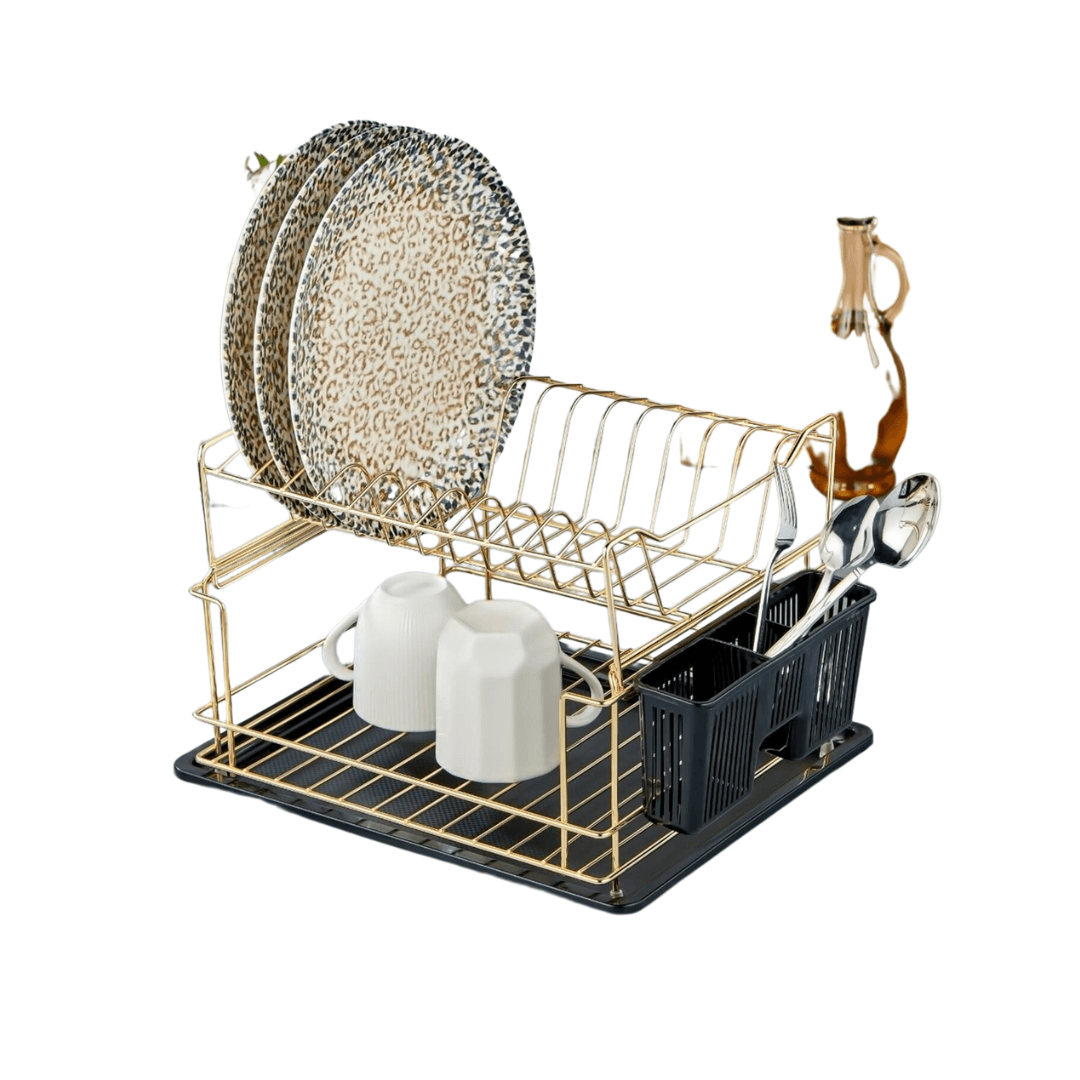 TWO LAYER STAINLESS STEEL DISH BASKET - EUROPEAN HOUSE HOLD