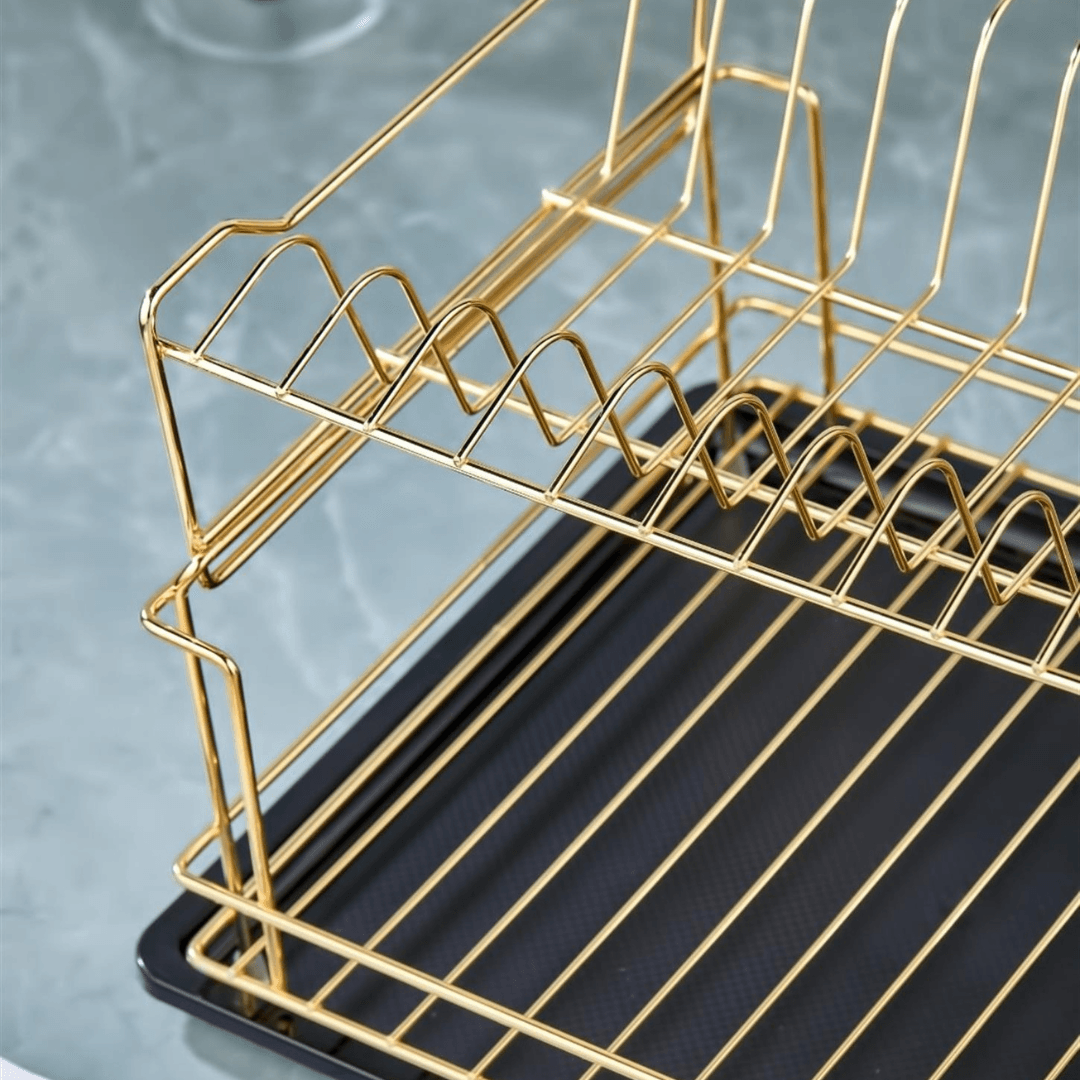 TWO LAYER STAINLESS STEEL DISH BASKET - EUROPEAN HOUSE HOLD