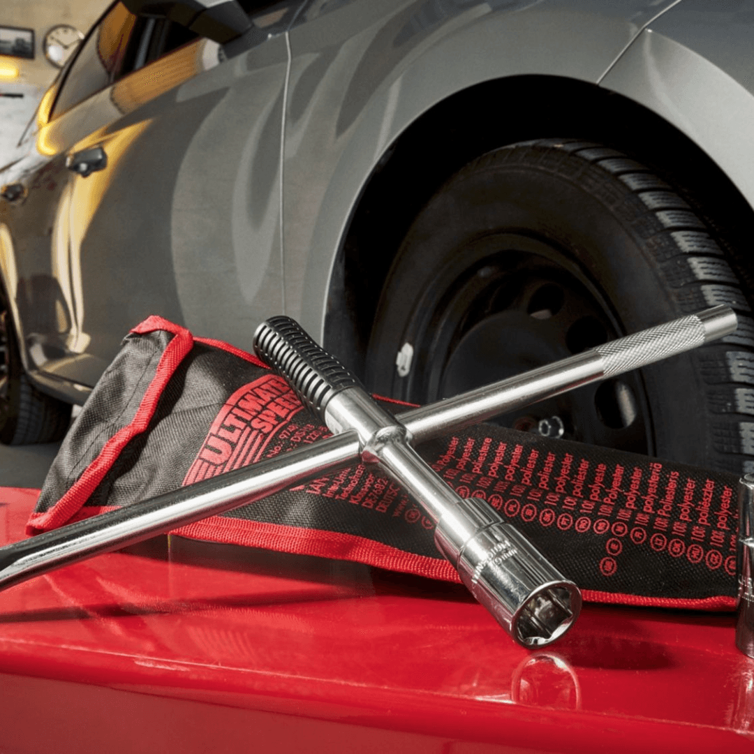 ULTIMATE SPEED® WHEELBRACE, ADJUSTABLE HANDLE BAR, INCL. 2 SOCKET WRENCHES - EUROPEAN HOUSE HOLD