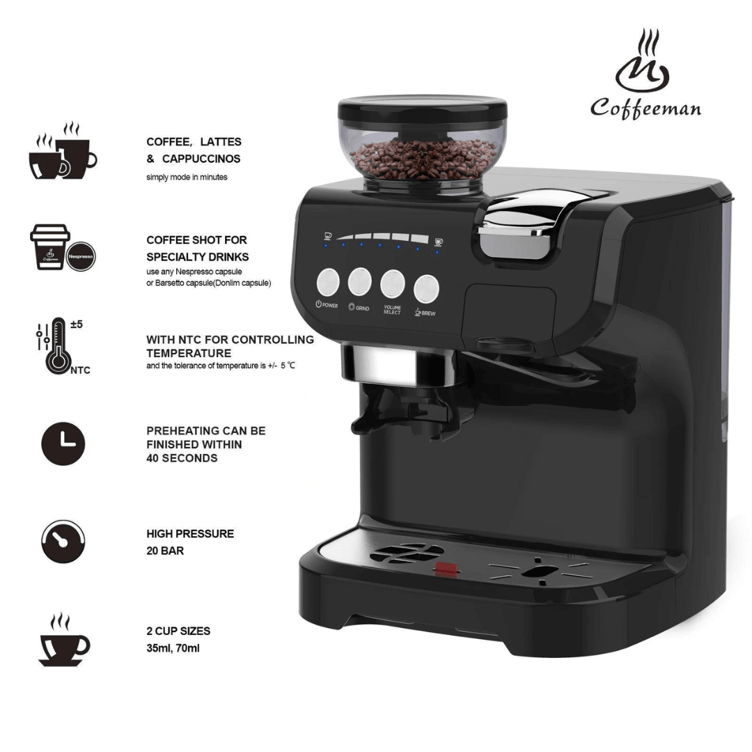 Unique Multi Capsule Coffee Machine With Grinding - EUROPEAN HOUSE HOLD