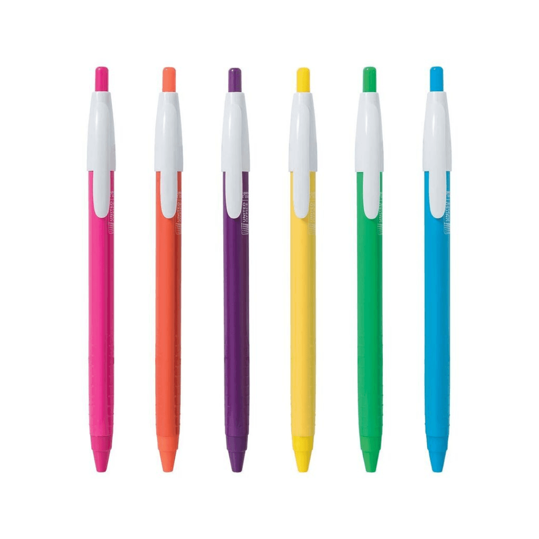 United office Ballpoints Pens Set of 6 - EUROPEAN HOUSE HOLD