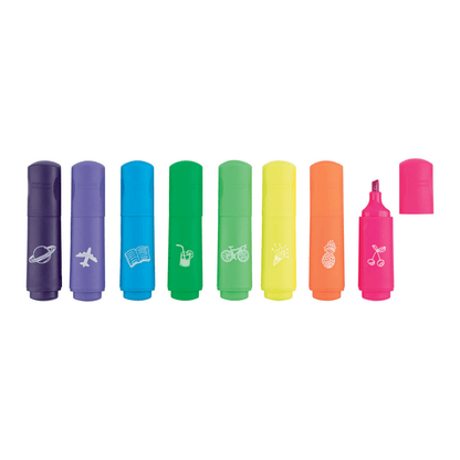 UNITED OFFICE® 8 Mini Highlighters - EUROPEAN HOUSE HOLD