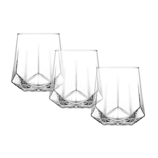 Valeria Set of 3 Soft Drink Glasses 400ML - EUROPEAN HOUSE HOLD