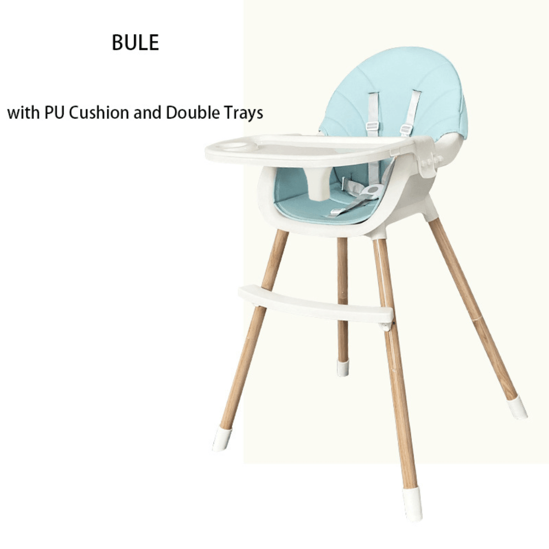 Wooden Baby High Chair with Adjustable Height - EUROPEAN HOUSE HOLD