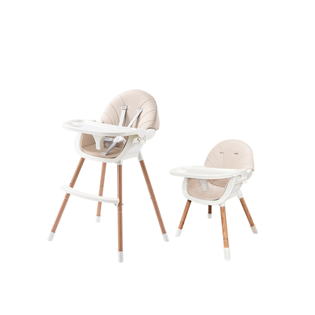 Wooden Baby High Chair with Adjustable Height - EUROPEAN HOUSE HOLD