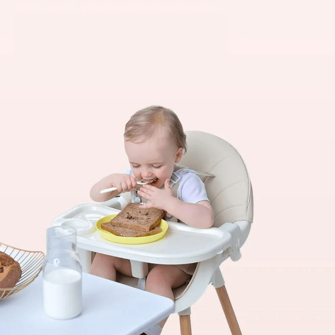 Wooden Baby High Chair with Adjustable Height - EUROPEAN HOUSE HOLD