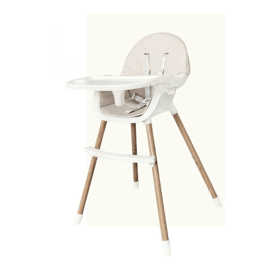 Wooden Baby High Chair with Adjustable Height - EUROPEAN HOUSE HOLD