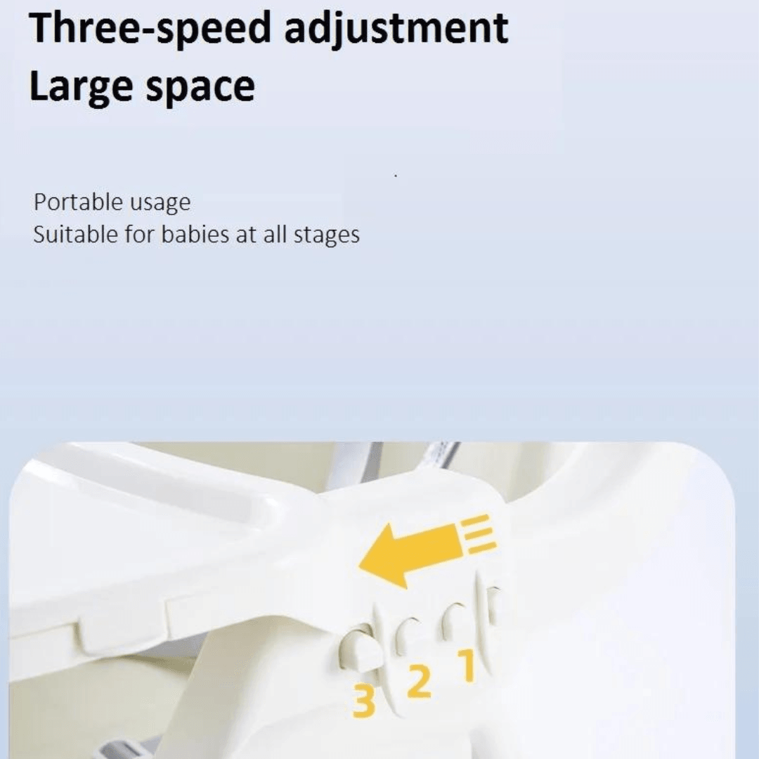 Wooden Baby High Chair with Adjustable Height - EUROPEAN HOUSE HOLD