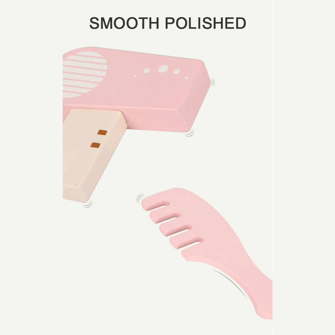 Wooden kids makeup vanity dresser with mirror and pink accessories – Beirut Lebanon